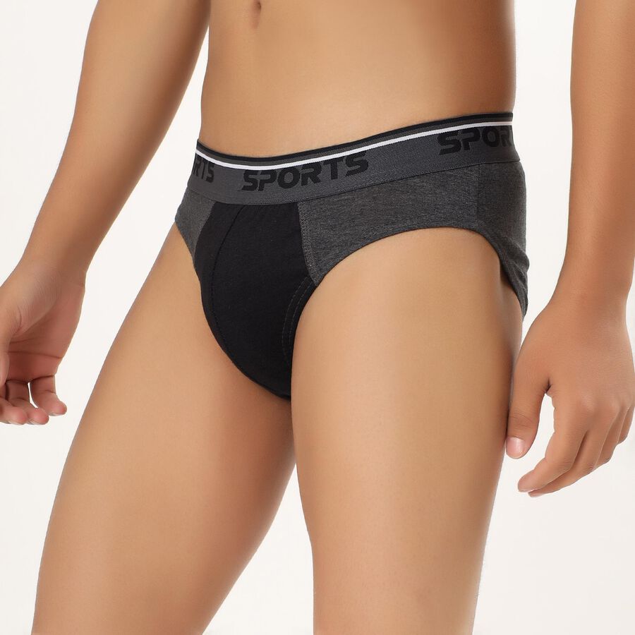 Men's V-Cut Briefs , Charcoal, large image number null