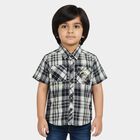 Boys' Casual Shirt, नेवी ब्लू, small