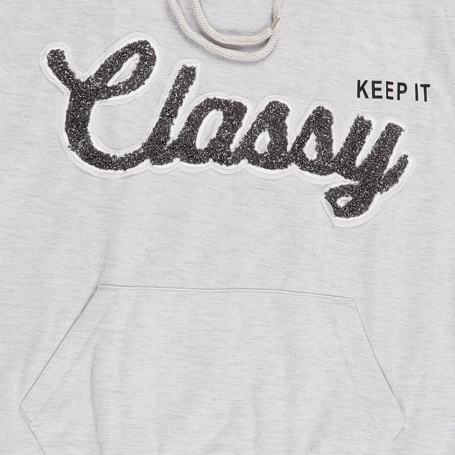 Girls' Sweatshirt, Light Grey, large image number null