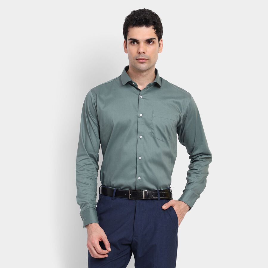 Men's Formal Shirt, हल्का हरा, large image number null