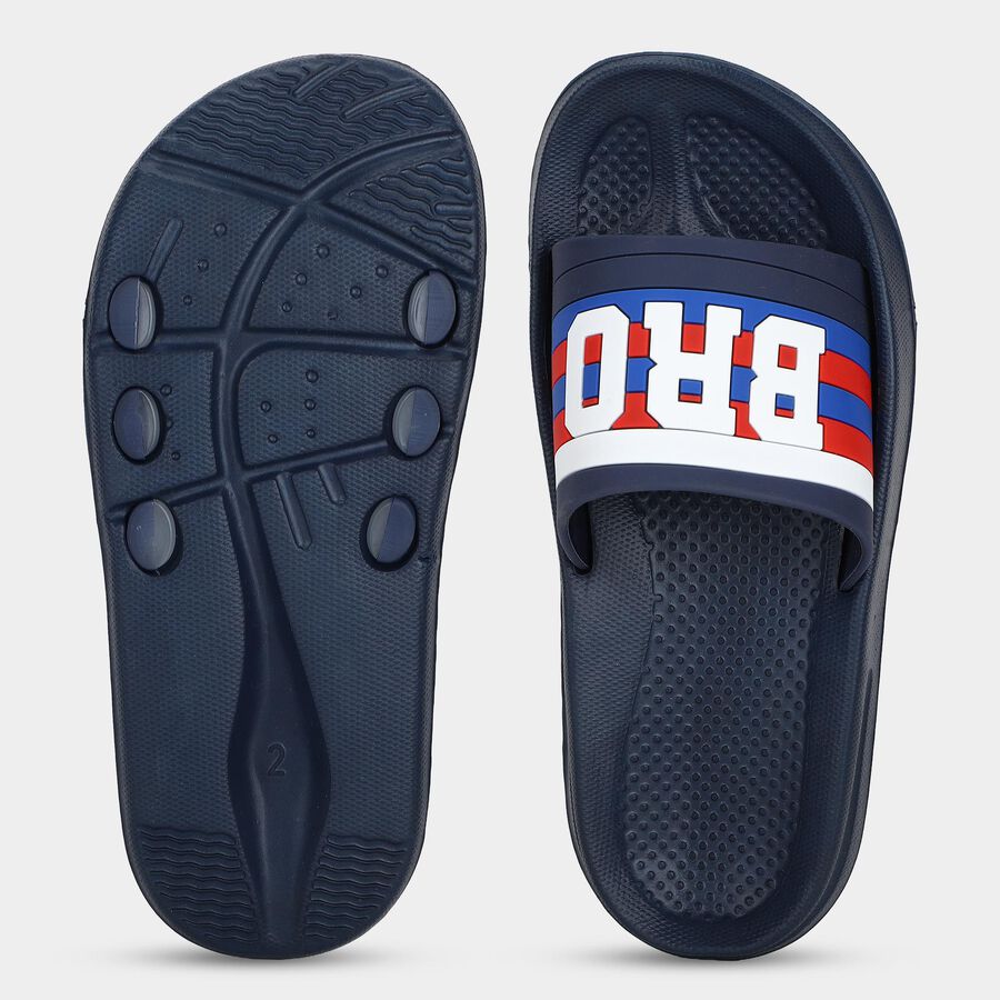 Boys' Slipper, Grey, large