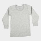 Girls Grey Long Sleeve Thermal, हल्का ग्रे, small