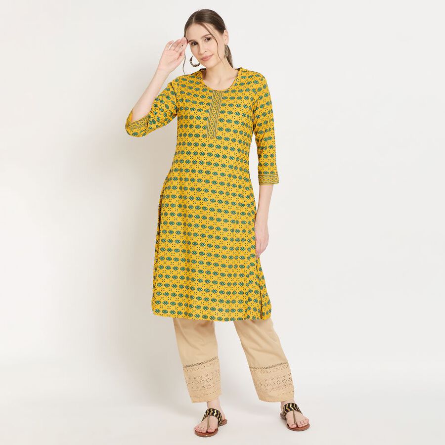 Ladies' Kurta, Mustard, large image number null