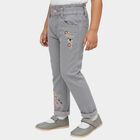 Girls' Light Grey Regular Fit Embroidered Jeans, Light Grey, small image number null