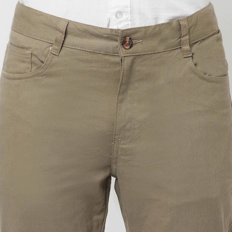 Solid Casual Trousers, Light Grey, large image number null