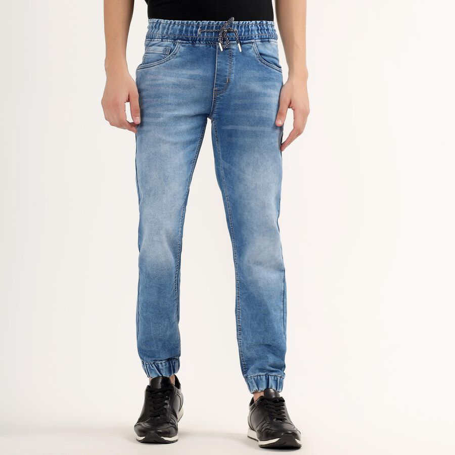 Men's Jogger Slim Fit Jeans , Mid Blue, large image number null