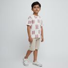 Boys White and Dusty Pink Cotton Round Neck Casual T-Shirt, गुलाबी, small image number null