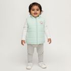 Infants Light Mint Green Zip Casual Jacket, Light Green, small image number null