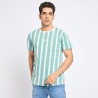 Men's 100% Cotton Round Neck Half Sleeves T-Shirt, Sky Blue, small
