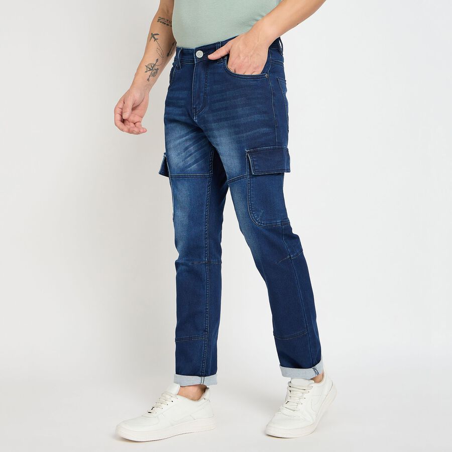 Men's Slim Fit Jeans, Dark Blue, large image number null
