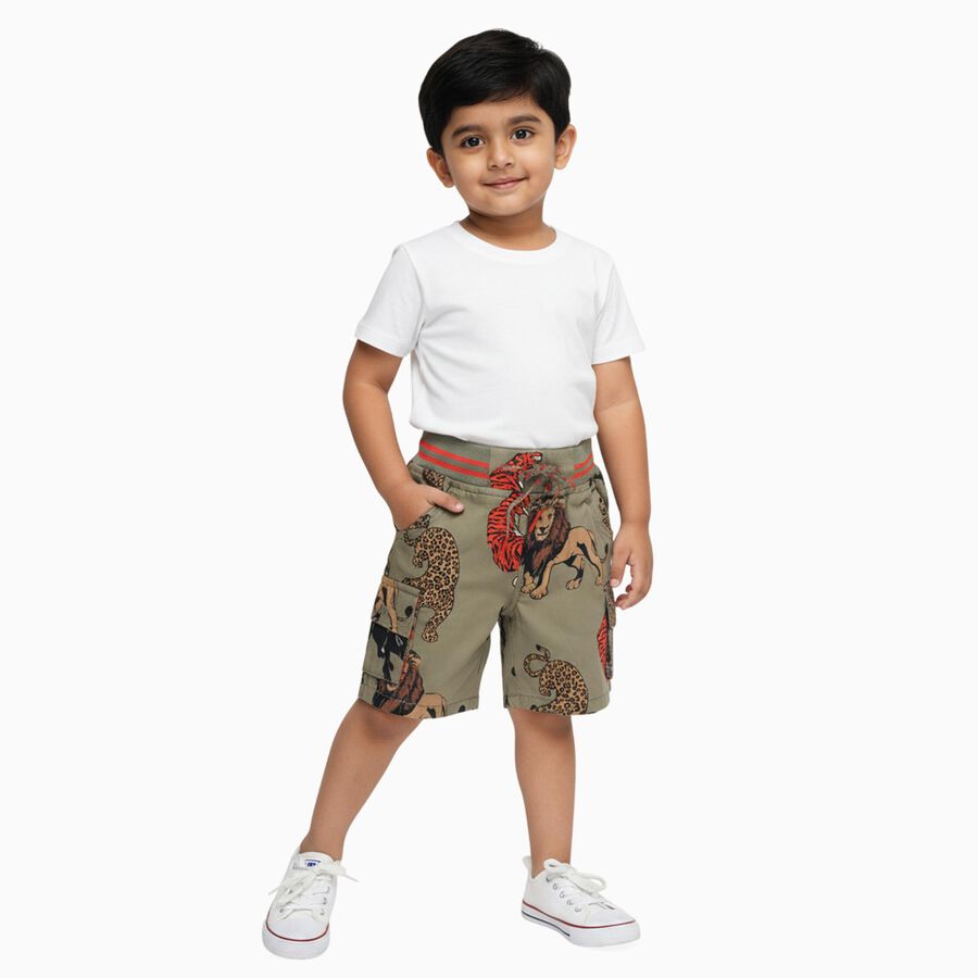 Boys' Bermuda, ओलिव, large