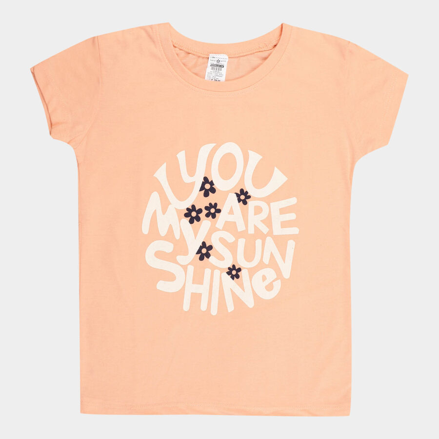 Girls T-Shirt, Peach, large image number null
