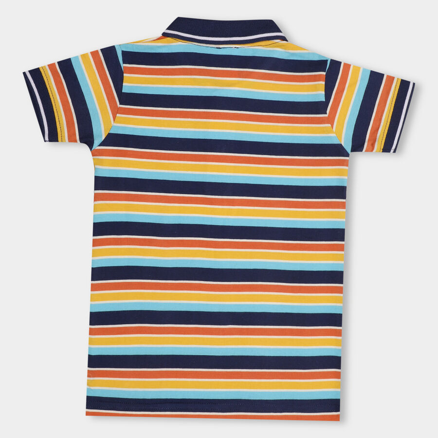 Boys' Half Sleeves T-Shirt, Navy Blue, large image number null