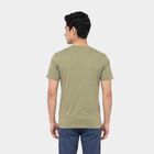 Men's Green Round Neck Regular T-Shirt, हल्का हरा, small