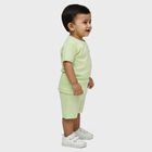 Infants' Light Green Cotton Round Neck Cartoon Print Baba Suit, Light Green, small