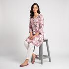 Women's Lilac Round Neck Printed Kurta, Lilac, small