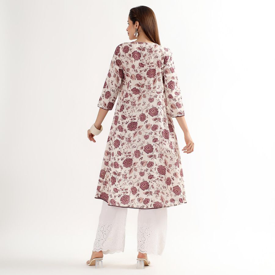 Ladies' 100% Cotton Kurta, Purple, large image number null