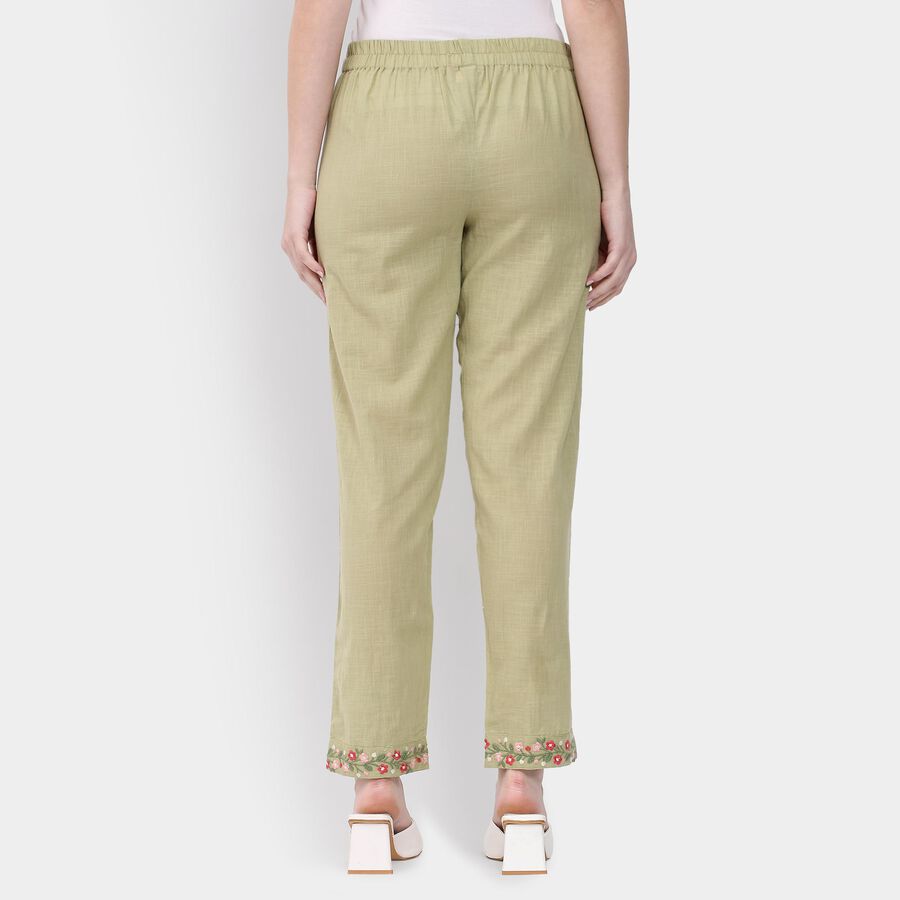 Ladies' 100% Cotton Palazzos, हल्का हरा, large image number null