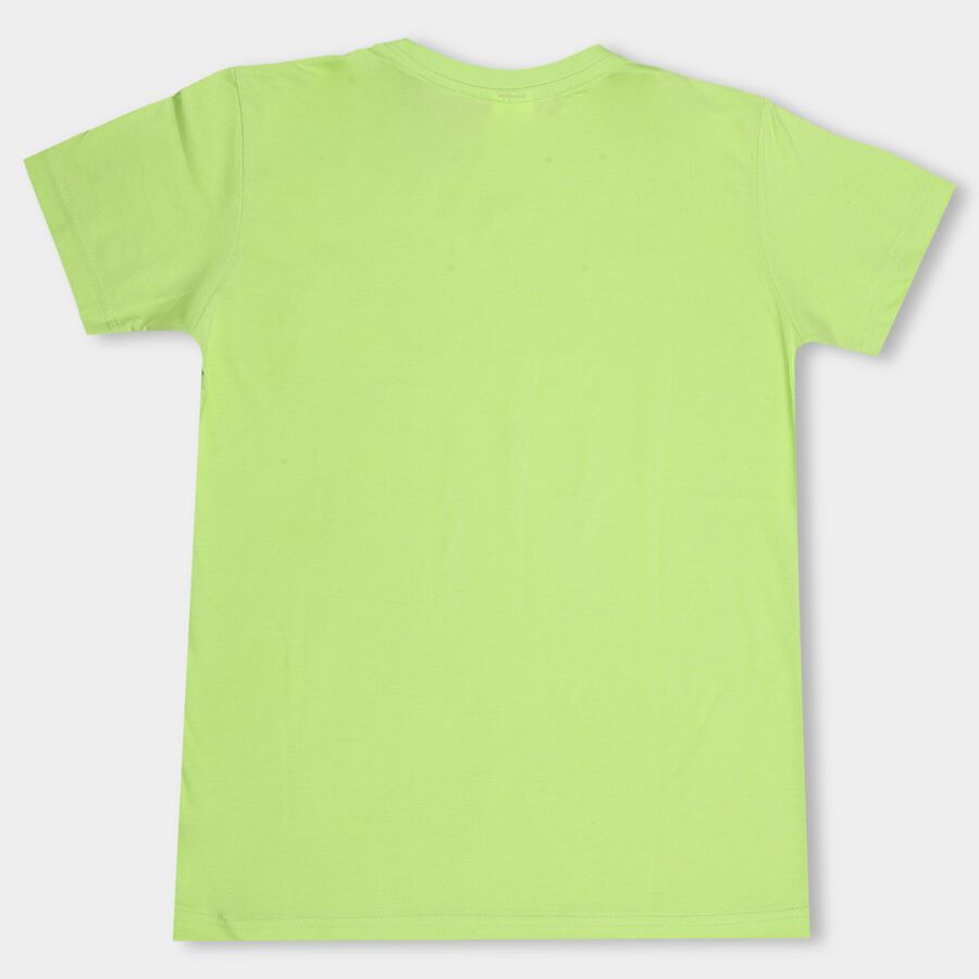 Boys' Half Sleeves T-Shirt, Light Green, large image number null