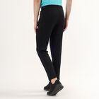 Men's Black Regular Fit Zippered Pocket Track Pants, Black, small