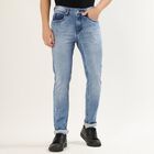 Men's Light Blue Skinny Fit Jeans, मध्यम नीला, small image number null