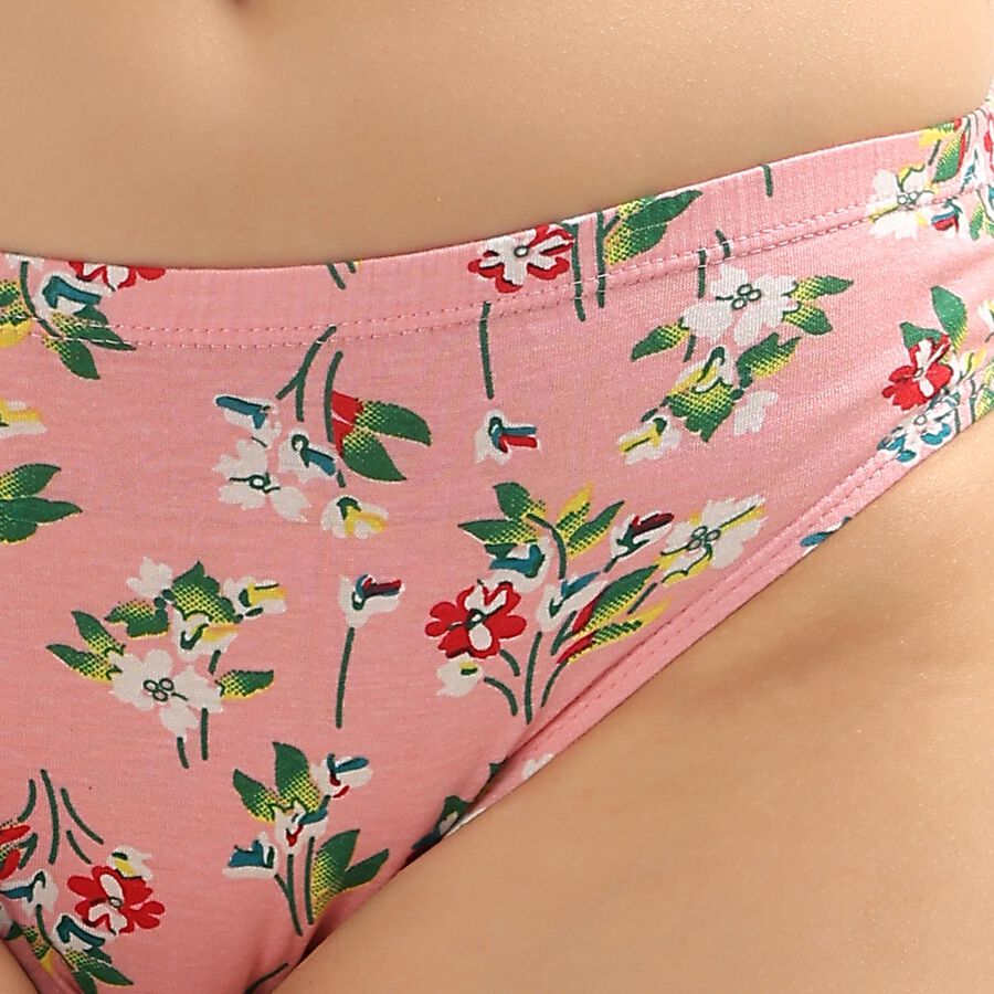 Ladies' 100% Cotton Panty , Peach, large image number null
