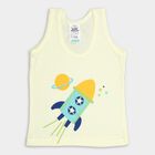 Infants' Cotton Vest, Yellow, small