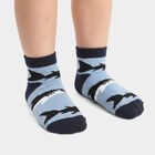 Boys' Ankle Length Pack of 2 Socks ( Grey, Blue ), Light Blue, small