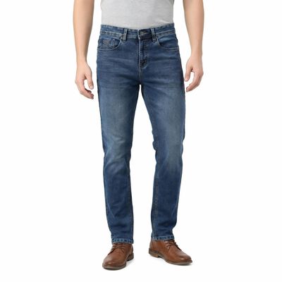 Men's Navy Blue Slim Fit Stretchable Jeans