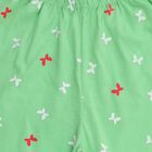 Girls' Light Mint Green Butterfly Printed Cotton Blend Pyjama, हल्का हरा, small image number null