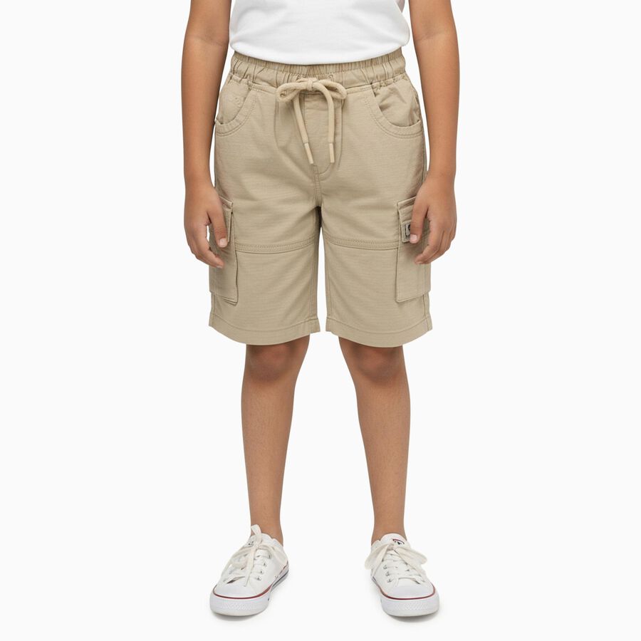Boys' Cotton Regular Fit Bermuda Shorts, गहरा पीला, large
