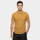 Men's Yellow Polo Neck Polo T-Shirt, पीला, small