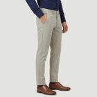 Men's Grey Slim Fit Checked Casual Trousers, हल्का ग्रे, small