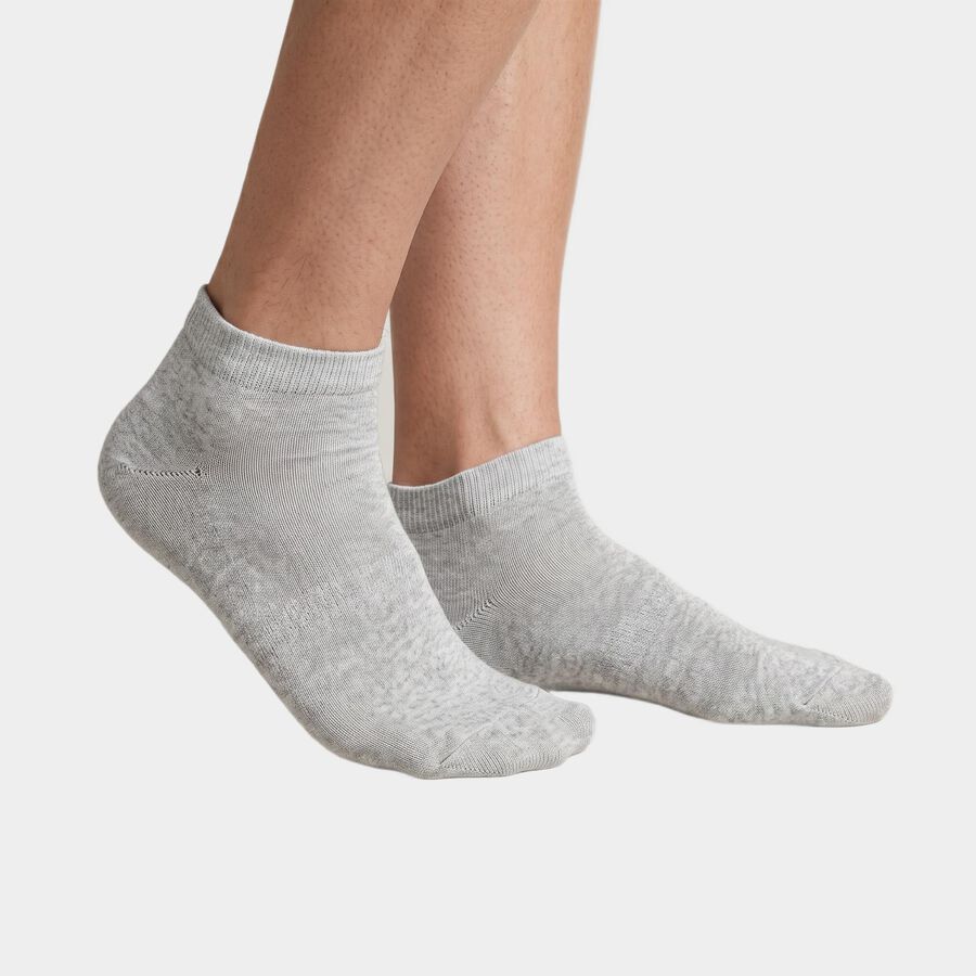 Men's Ankle Length Pack of 3 Socks ( Grey, Charcoal, Black ), चारकोल, large