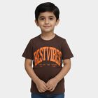 Boys' Half Sleeves T-Shirt, भूरा, small