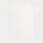Girls Cotton T-Shirt, Off White, small image number null