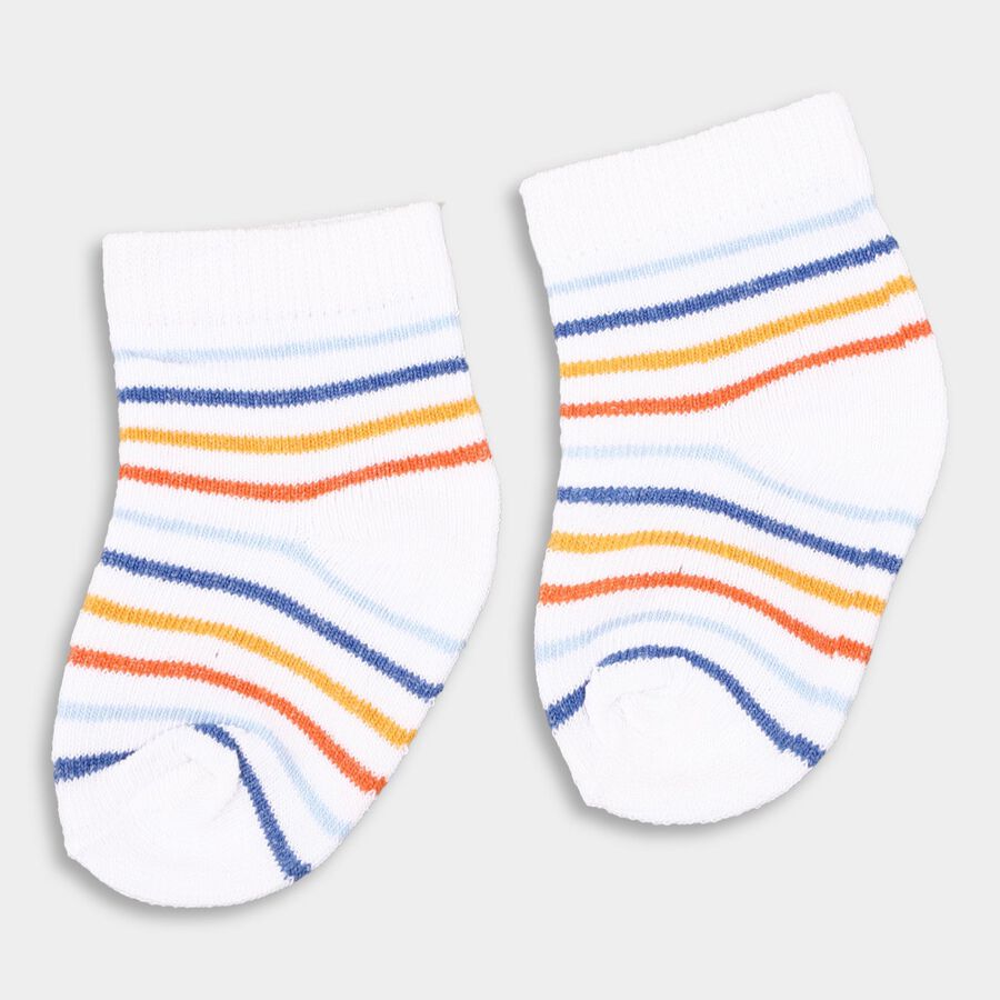Infants' Socks (Pack of 3), White, large