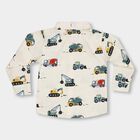 Boys' Off-White Cotton Classic Collar Casual Shirt, Off White, small image number null