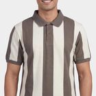 Men's Dark Grey Polo Collar Classic T-Shirt, Dark Grey, small