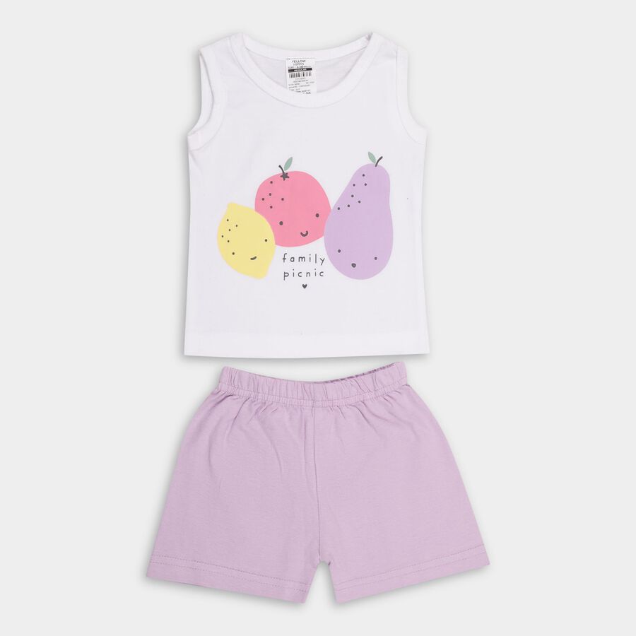 Infant Girls' 100% Cotton Short Set , Lilac, large image number null