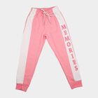Girls Pink Jogger Fit Ombre Printed Winter Pyjama, गुलाबी, small