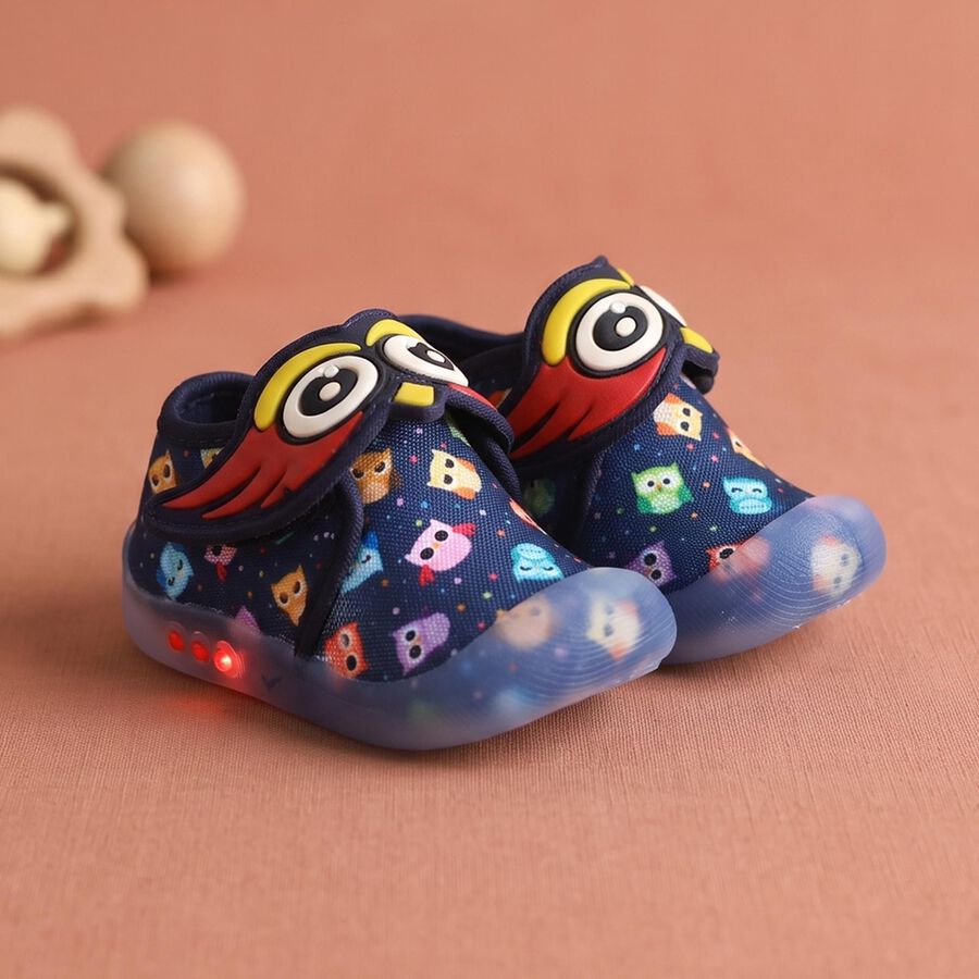 Girls' Blue Slip-On Casual Shoes, Blue, large
