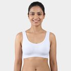 Women's White Wireless Seamless Everyday Bra, White, small