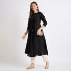 Ladies' 100% Cotton Kurta , काला, small image number null