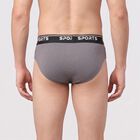 Men's Black Regular Fit Solid Briefs, काला, small