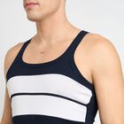 Men's 100% Cotton Gym T-Shirt, Navy Blue, small