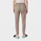 Women's Beige Straight Fit Heart Pyjama, गहरा पीला, small