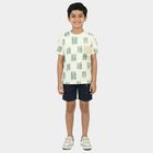 Boys Green Cotton Round Neck Casual Boys T-Shirt, हल्का हरा, small