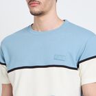 Men's Round Neck Half Sleeves T-Shirt, Light Blue, small