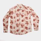 Boys Off White Cotton Casual Shirt, Off White, small